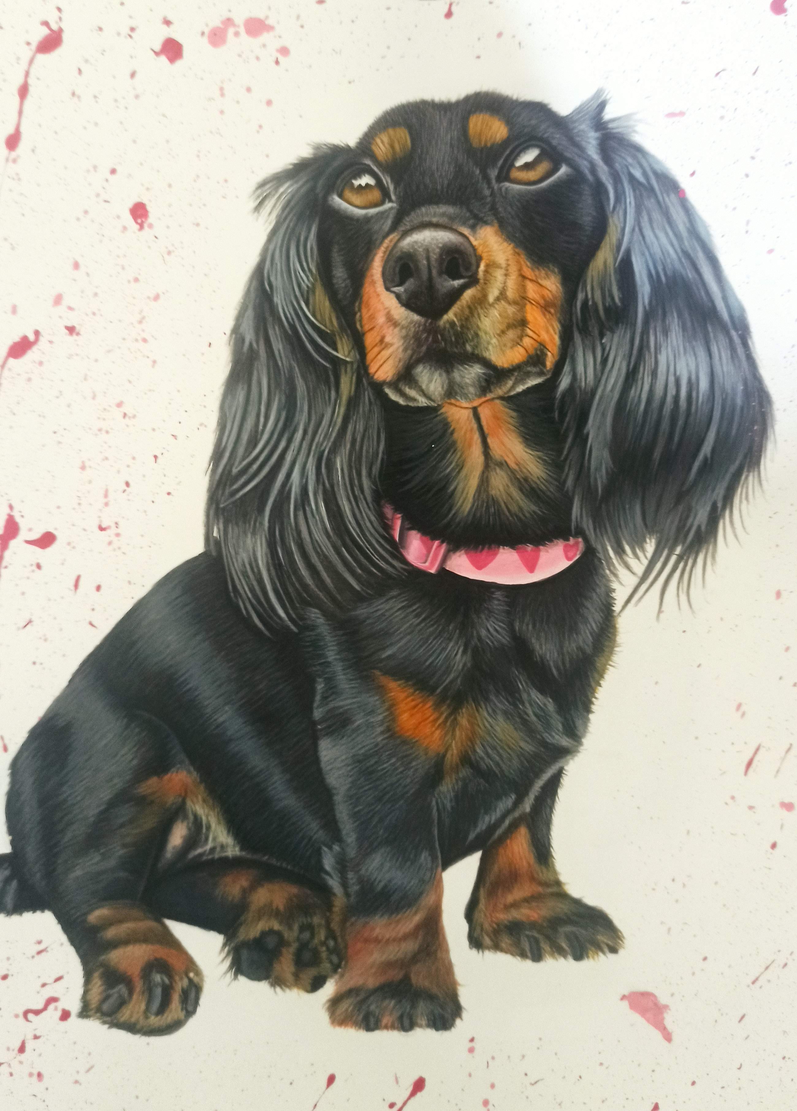 Pintura hiperrealista de gato en acrilico sobre lienzo - Madrigal Pet Art